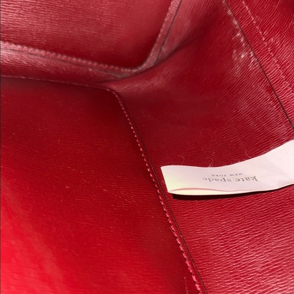 Kate Spade Pink With Red interior Leather Tote Bag EUC - Picture 13 of 16